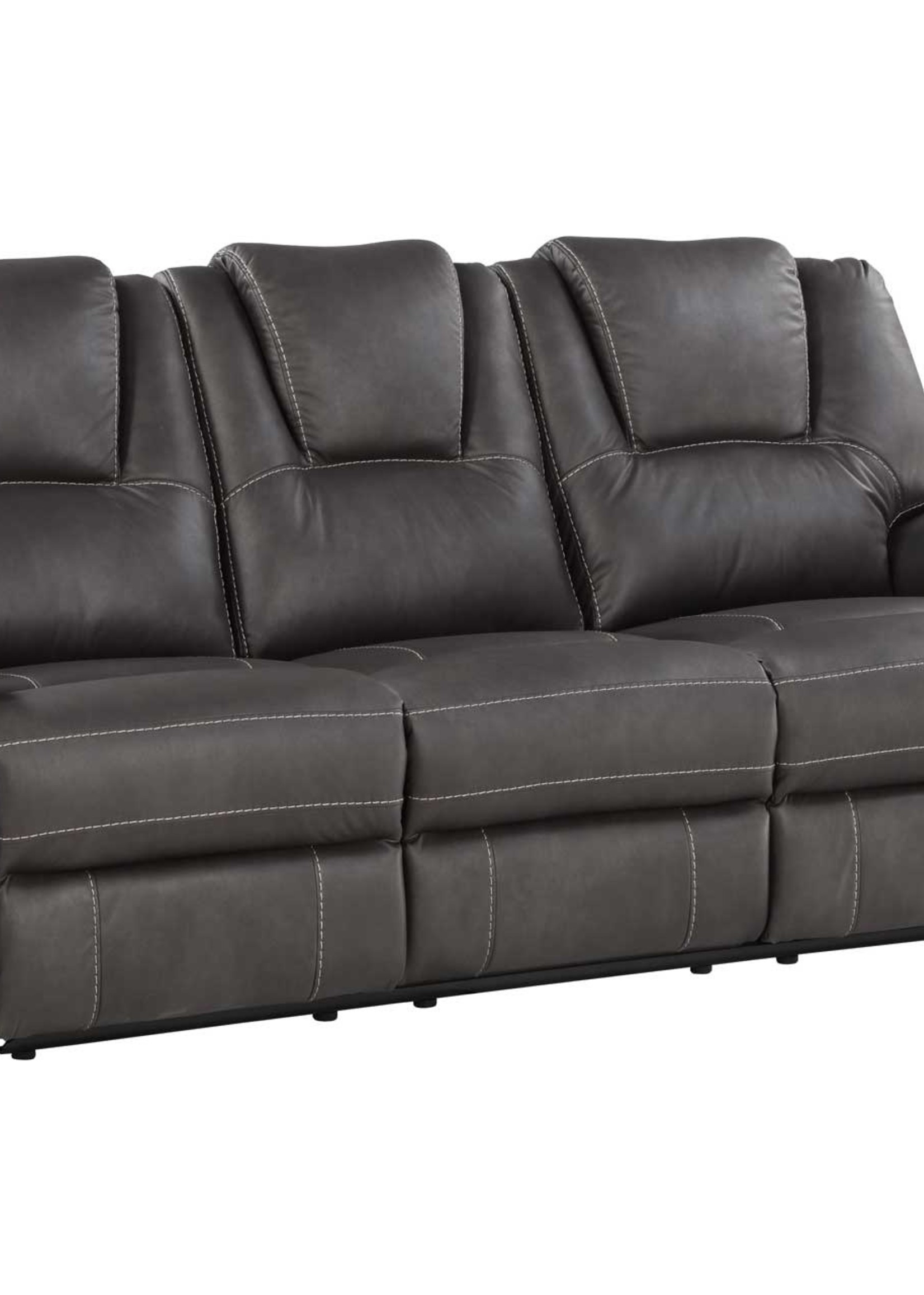 Steve Silver Katrine Manual Reclining Sofa, Charcoal