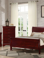 Crown Mark LOUIS PHILIPPE CHERRY 5 DRAWER CHEST