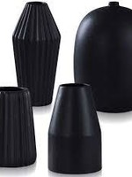 Style Craft DANN FOLEY LIFESTYLE VASE Small Ribbed BLACK