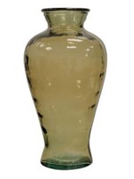 Style Craft STYLE CRAFT Recycled Spanish Glass CLEAR AMBER VASE