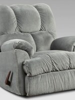 AFFORDABLE AURORA CHAISE ROCKER RECLINER GREY