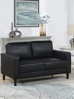 COASTER Track Arm Loveseat    Black