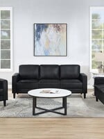 Track Arm Sofa Set Black  2pcs set