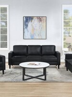 Track Arm Sofa Set Black  3pcs set