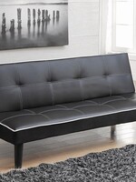 COASTER Tufted Convertible Sofa Bed Black