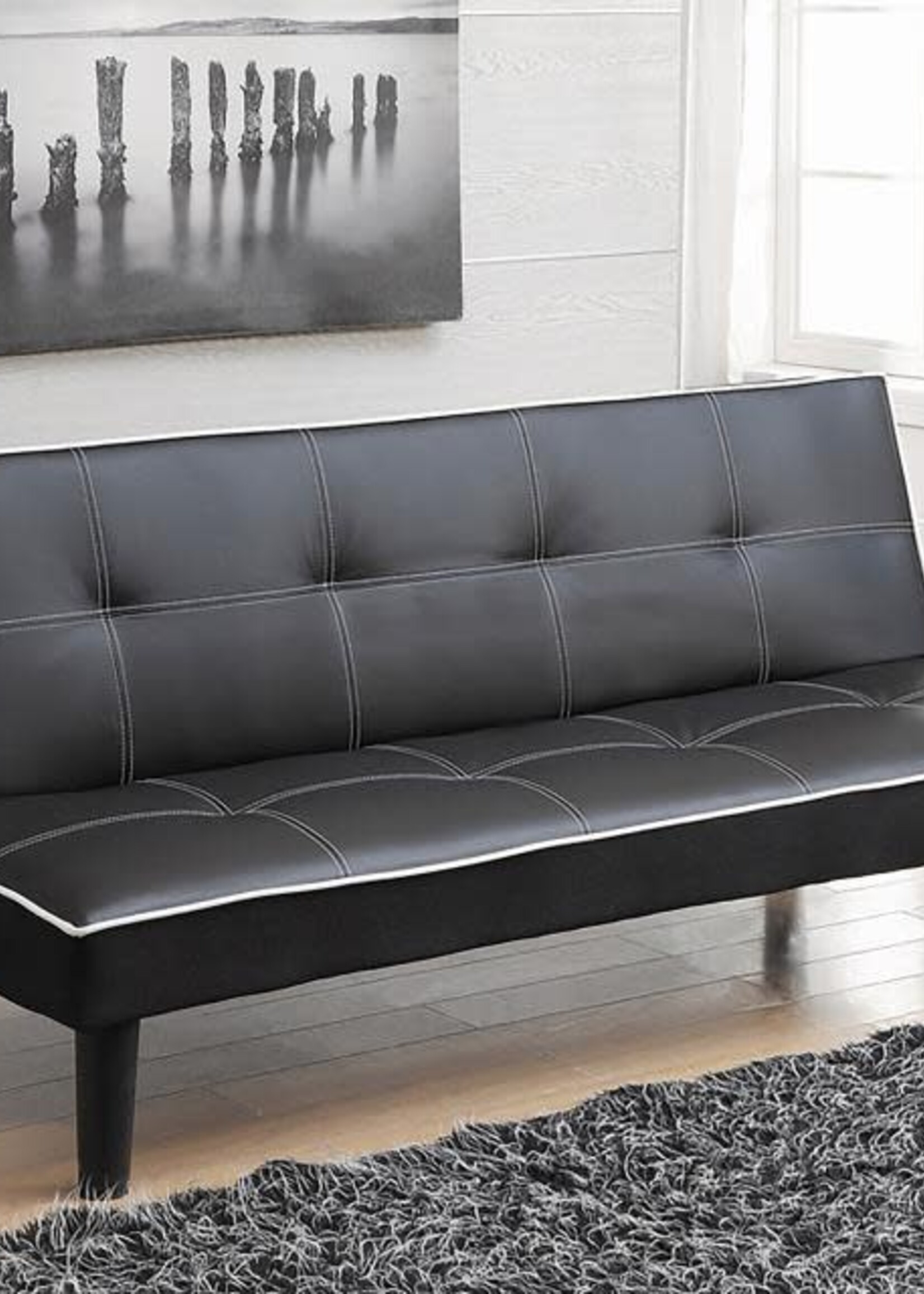 COASTER Tufted Convertible Sofa Bed Black