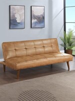 COASTER Tufted Convertible Sofa Bed Saddle Brown