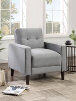 COASTER Track Arm Tufted Accent Chair Grey