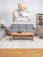 COASTER Track Arm Tufted Sofa Set Grey   3PC SET