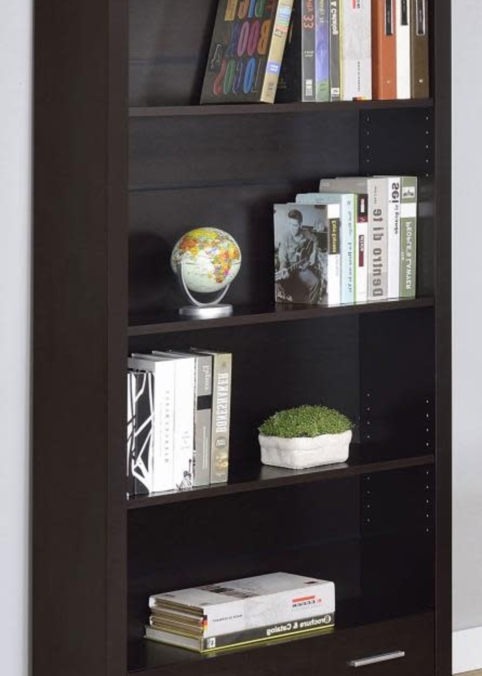 COASTER 5-shelf Bookcase with Storage Drawer 31.5" X 11.75"X70.75"H