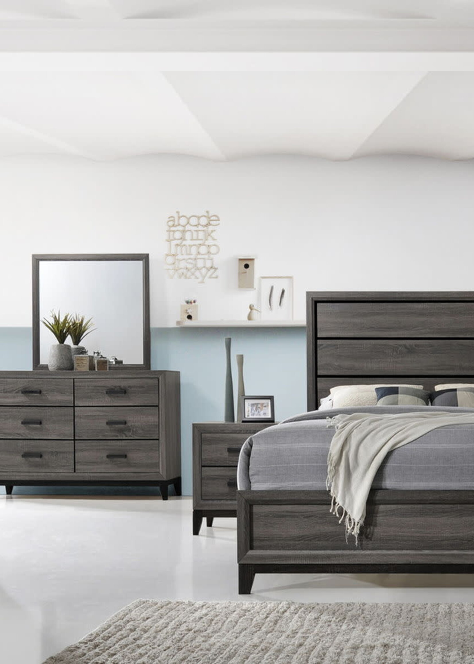 Generation Trade TYLER QUEEN BEDROOM SET   Grey  (with 2 NS)