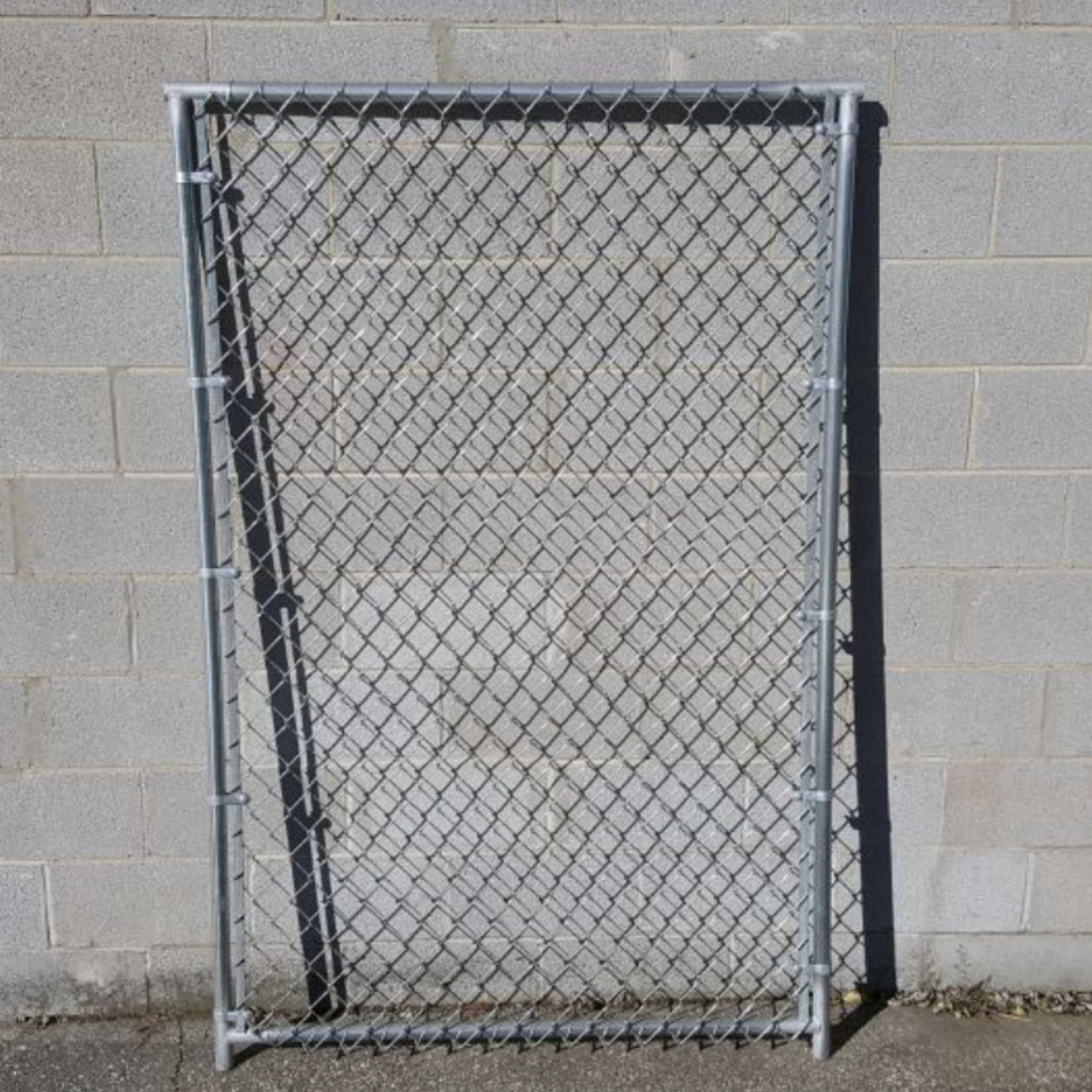 4 ft. high x 5 ft. wide Single-Swing Galvanized Chainlink Gate