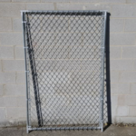 6 ft. high x 4 ft. wide Single-Swing Galvanized Chainlink Gate