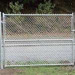 6 ft. high x 6 ft. wide Single-Swing Galvanized Chainlink Gate