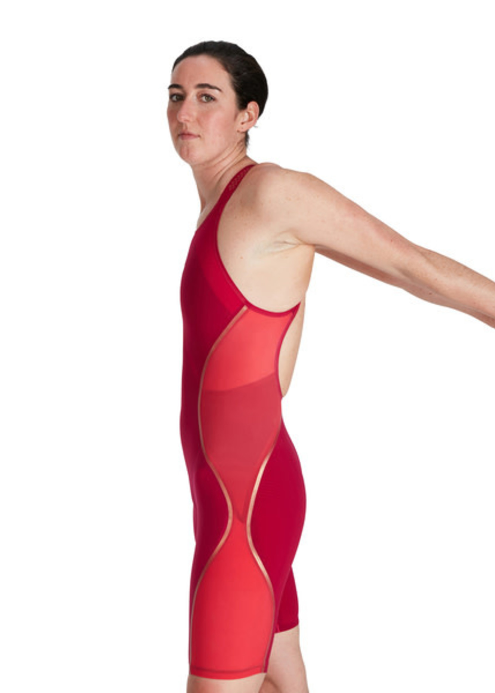 LZR Pure Intent Openback Kneeskin 235 Red/Red