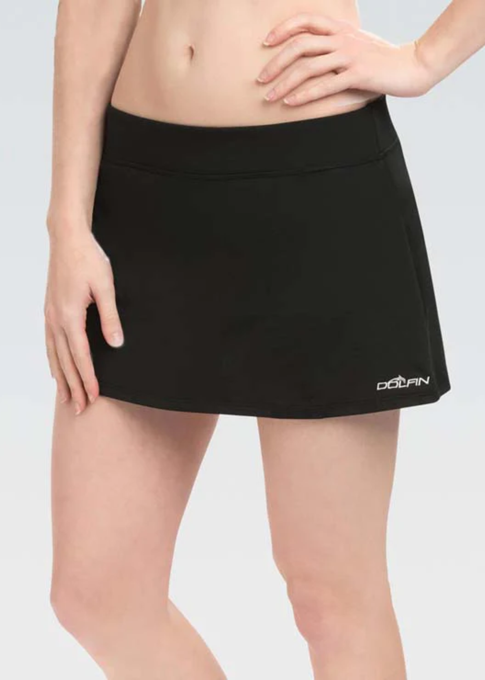 AQUASHAPE Solid A-Line Swim Skirt 790 Black