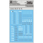 DL DL DECAL C003-WG NUMBERS (WHITE/GREY)