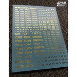 DL DL DECAL C012 NUMBERS (GOLD)