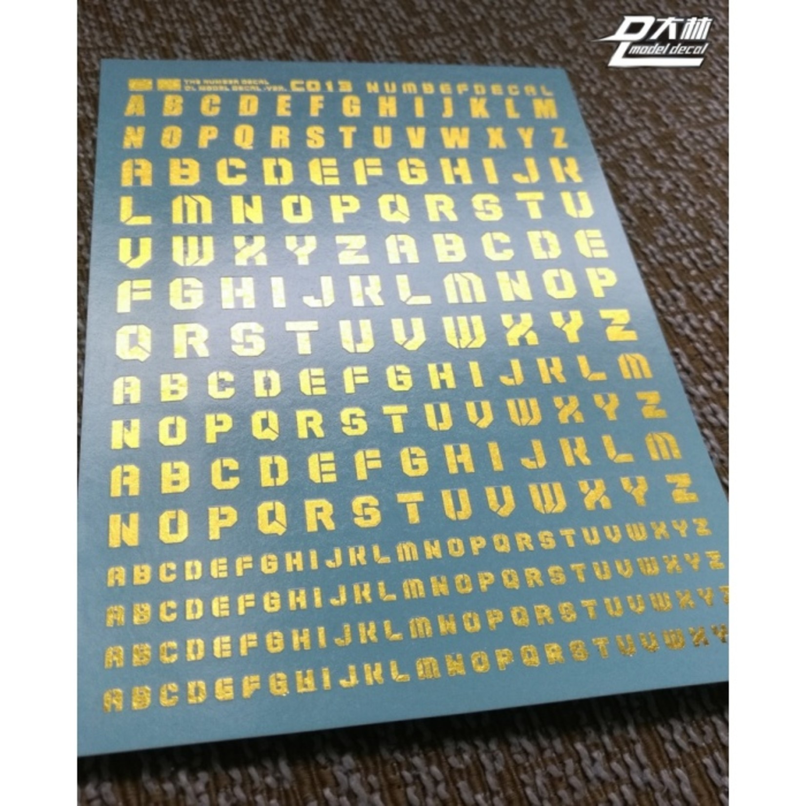 DL DL DECAL C013-CGOLD LETTERS (GOLD)