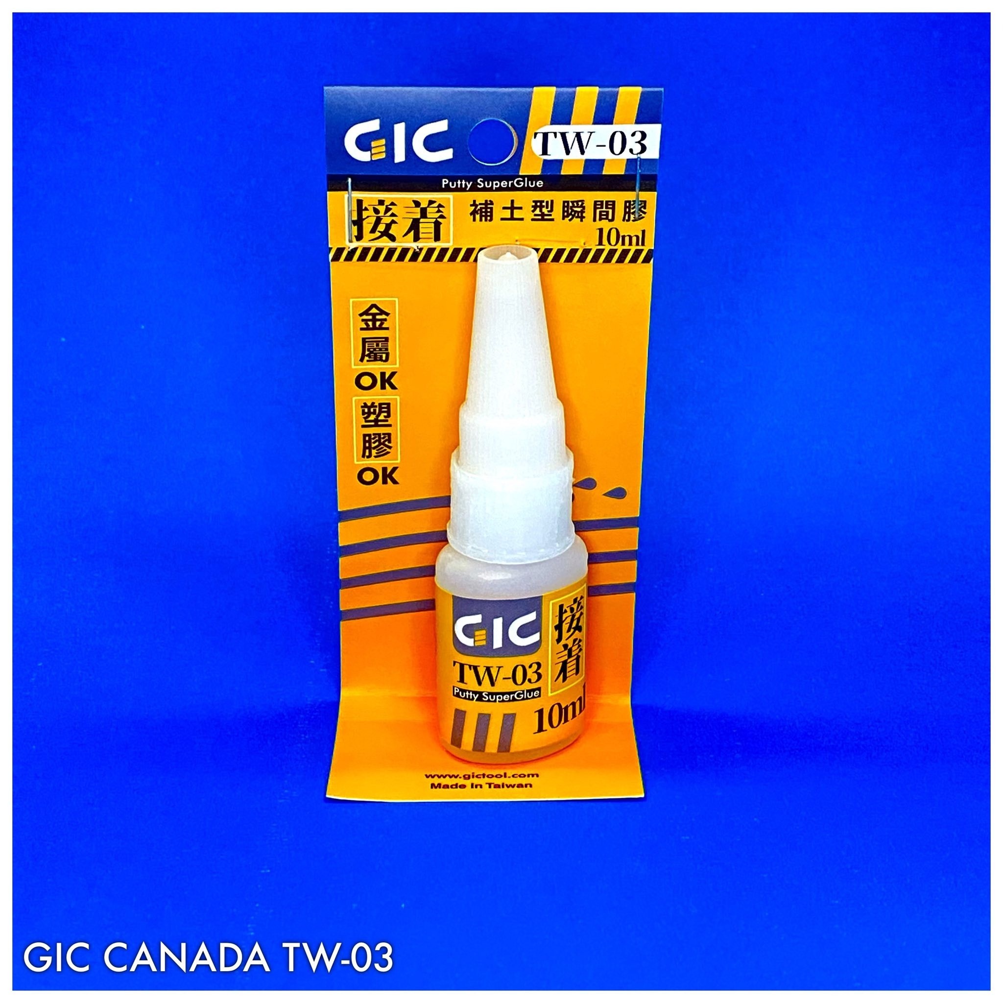 GIC TW03 PUTTY SUPER GLUE 10ML Fire Kirin Hobby Scona)