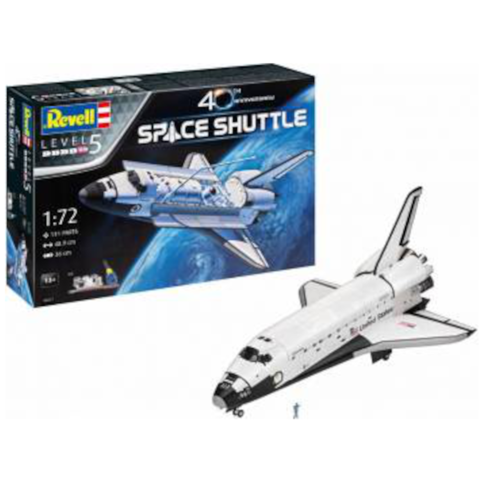 REVELL GERMANY 1/72 SPACE SHUTTLE 40TH ANNIVERSARY