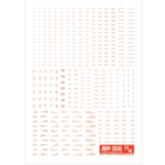 MADWORKS MADWORKS AW-168 WATERSLIDE DECALS: SYSTEM MARKINGS 02 (RED)