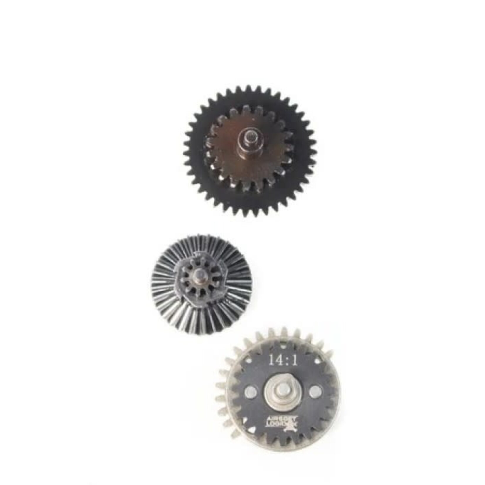 AIRSOFTLOGIC PARTS HARDENED STEEL ONE PIECE CNC GEAR SET 14:1 (AL HSOP-GEAR-14-1)