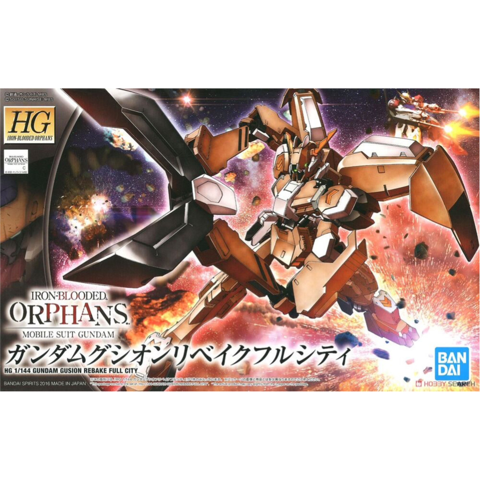 BANDAI HG IRON BLOODED ORPHAN IOB 1/144 #23 GUNDAM GUSION REBAKE FULL CITY