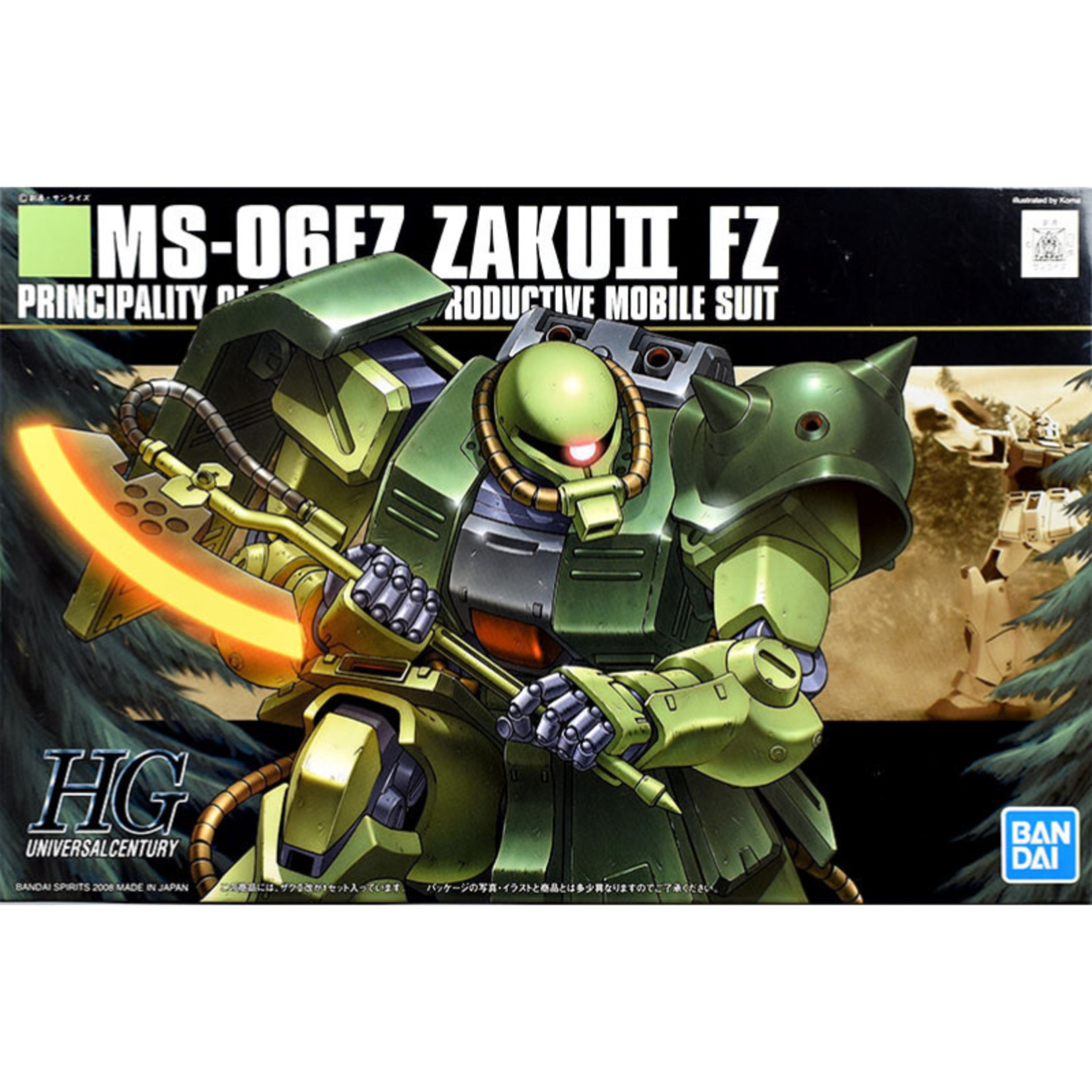 BANDAI HG UC #087 1/144 PRINCIPALITY OF ZERON MS-06FZ ZAKU II FZ