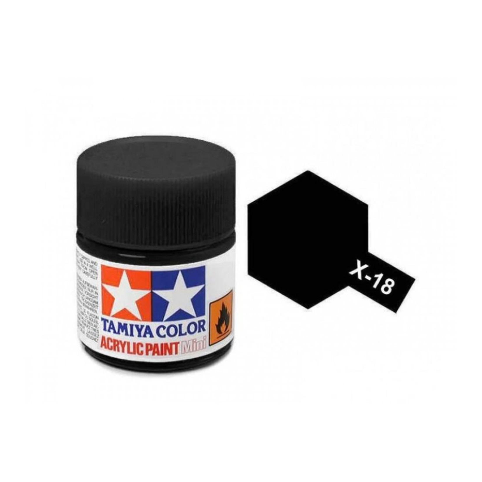 TAMIYA TAMIYA ACRYLIC X-18 SEMI GLOSS BLACK