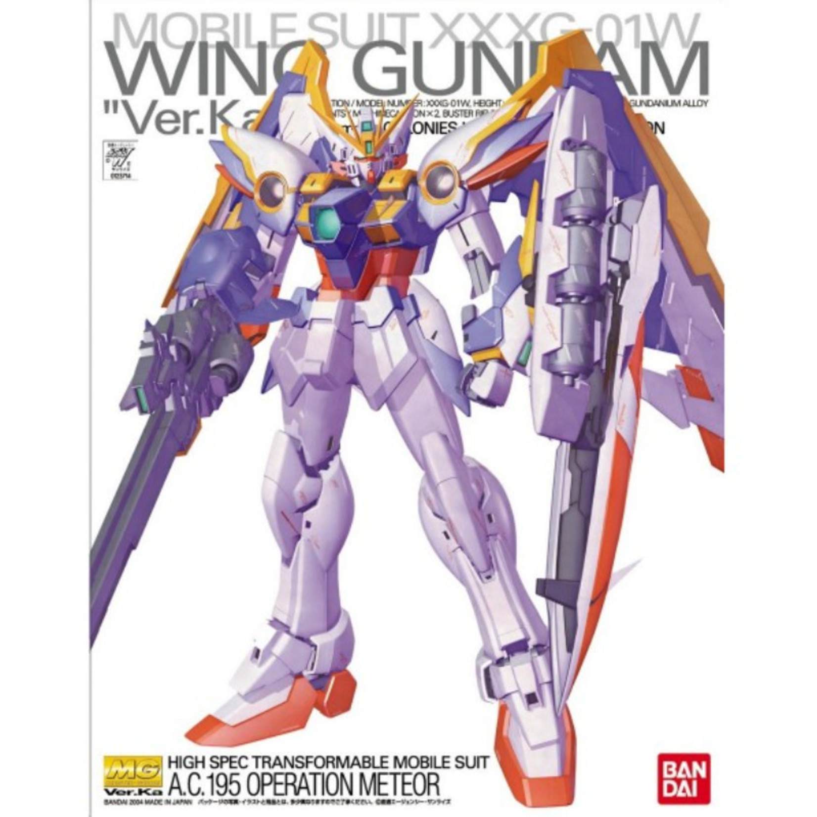 BANDAI MG AC 1/100 GUNDAM WING ENDLESS WALTZ XXXG-01W WING GUNDAM VER.KA