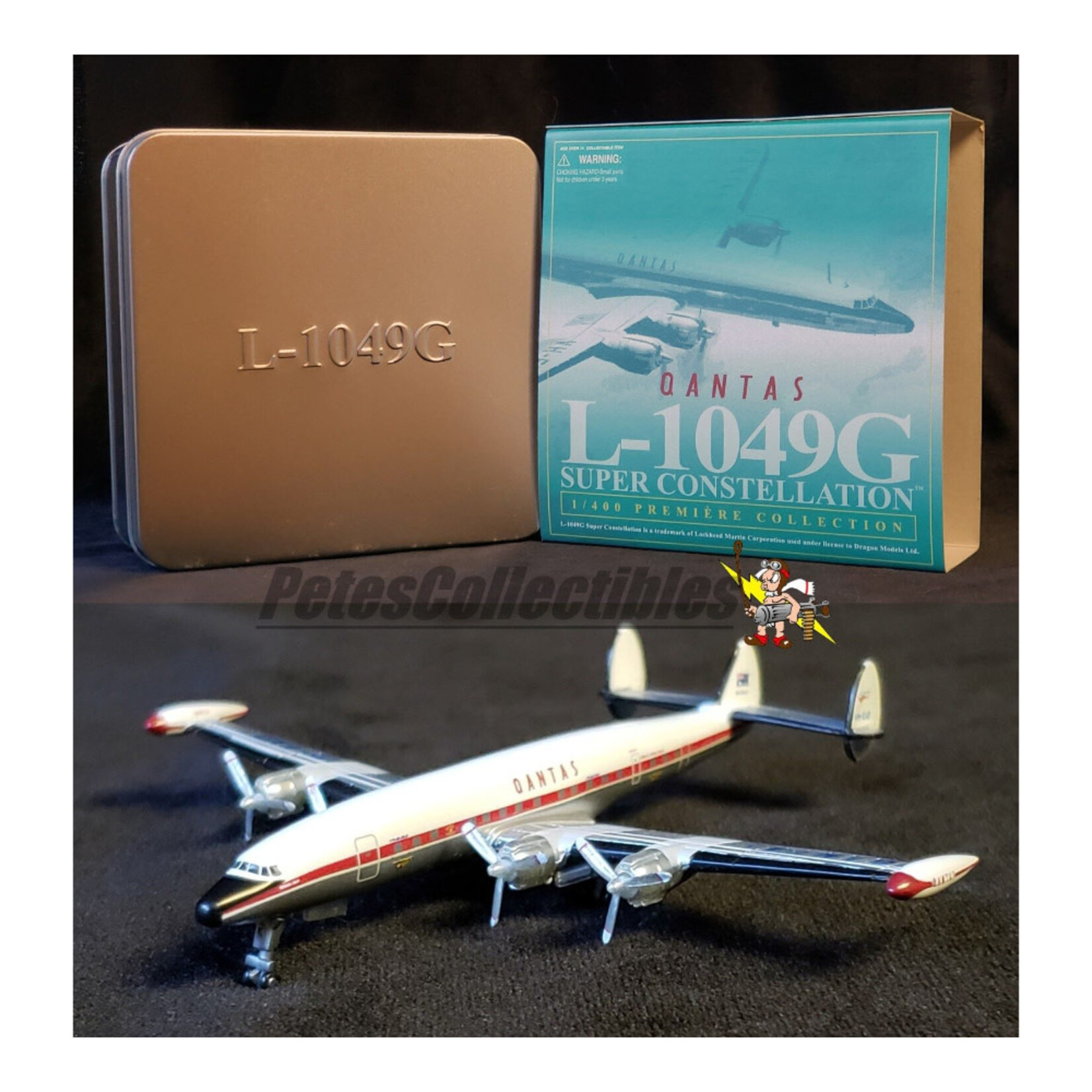 DRAGON WING DRAGON WINGS 1/400 QANTAS SUPER CONSTELLATION L-1049G IN TIN BOX