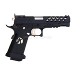 AW Custom GAS ARMORER WORKS COMPETITION GRADE HICAPA  5.1 HEXCUT BLACK WITH SILVER BARREL (AW HX-2502)