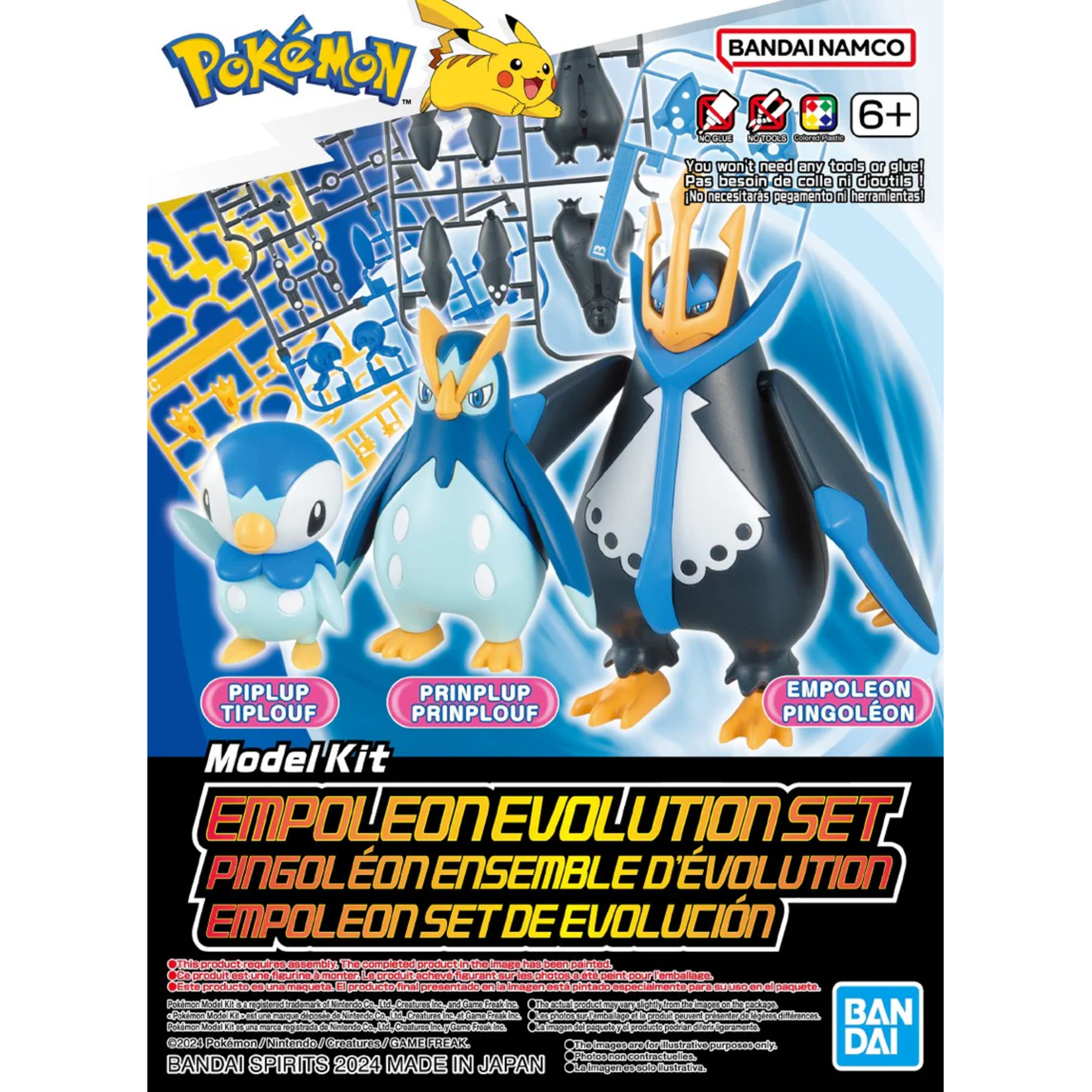 BANDAI POKEMON MODEL KIT EMPOLEON EVOLUTION SET