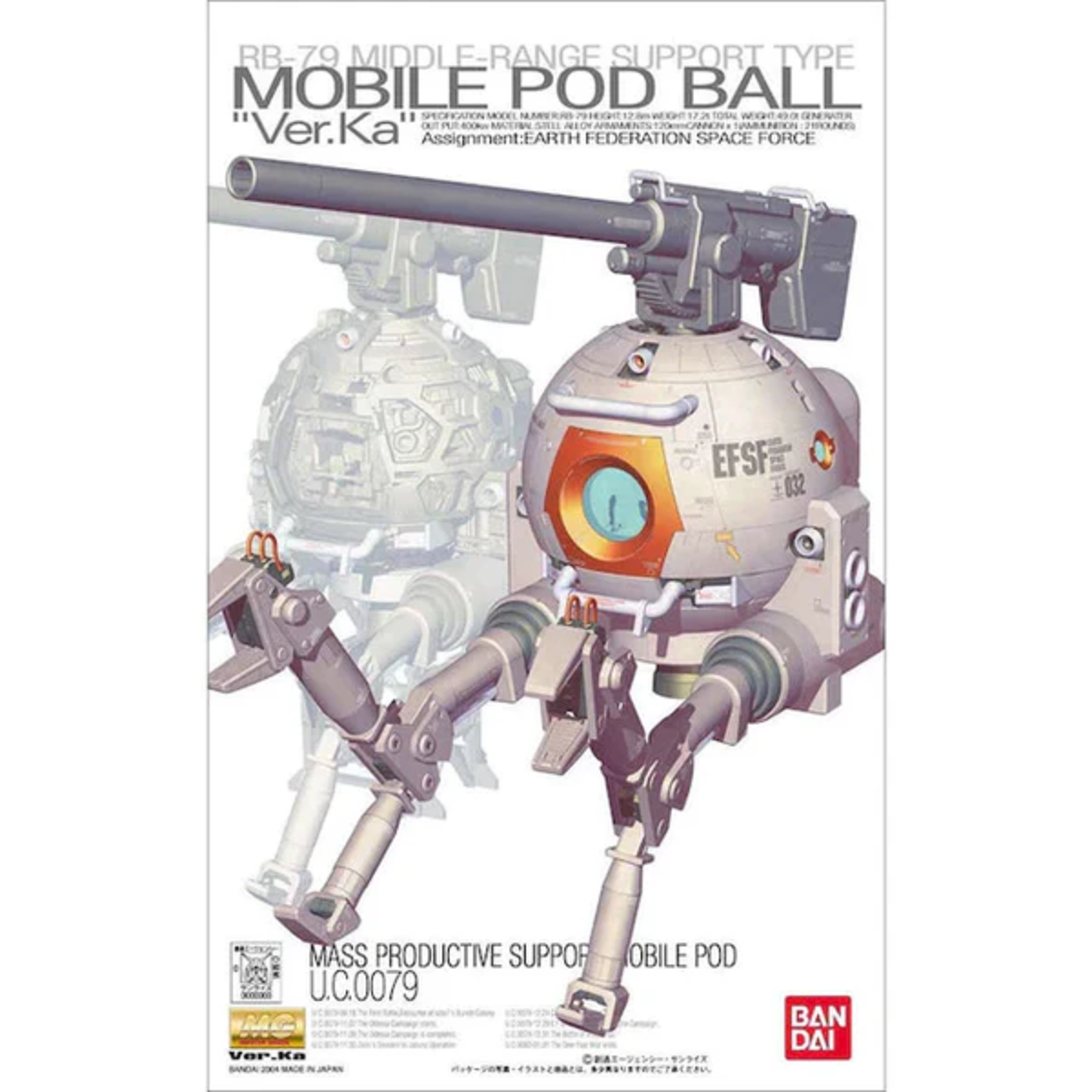 BANDAI MG UC 1/100 ONE YEAR WAR UC MOBILE POD BALL RGB-79 VER.KA