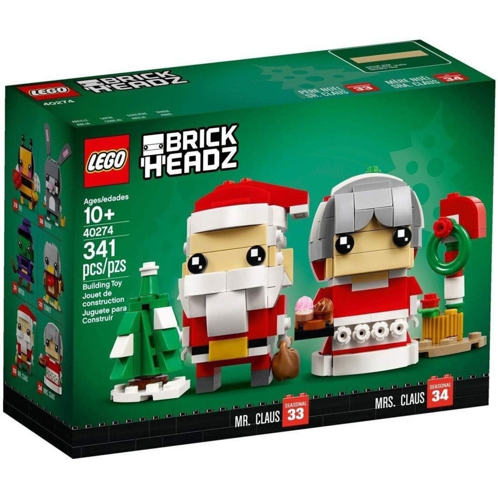 LEGO LEGO 40274 BRICK HEADZ SANTA CLAUS COUPLE SET 341 PCS