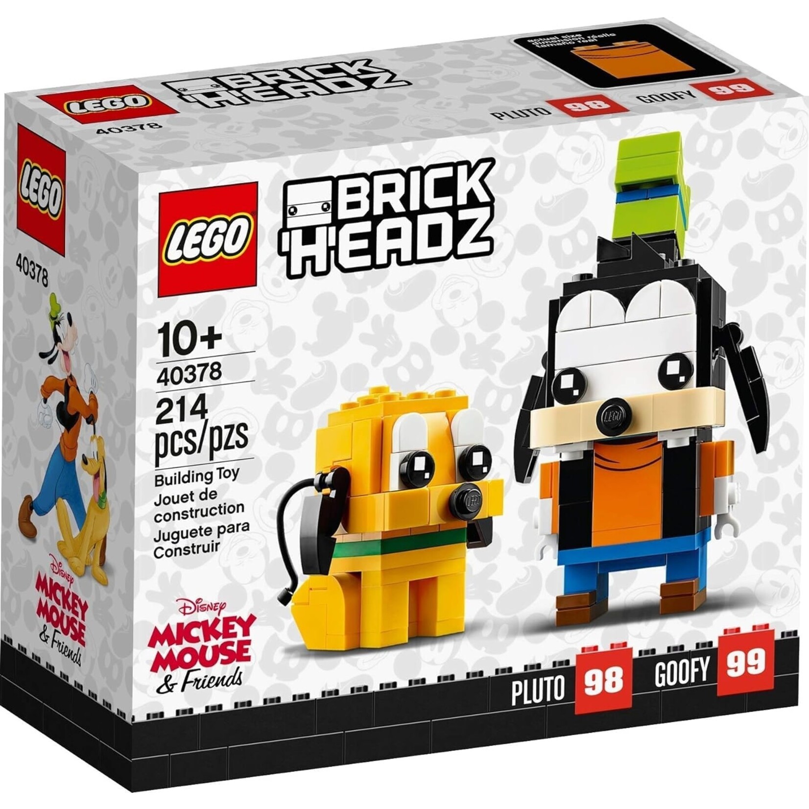 LEGO LEGO 40378 BRICK HEADZ DISNEY PLUTO AND GOOGY 214 PCS