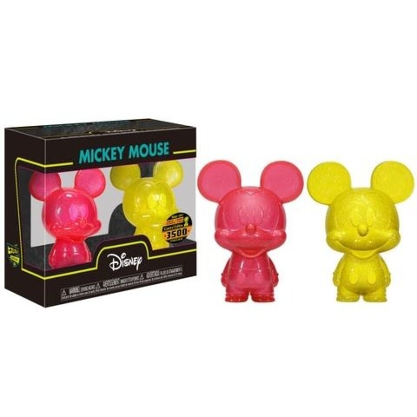 Funko FUNKO HIKARI XS MICKEY MOUSE 2017 FALL CONVENTION 2 PACK RED AND YELLOW GLITTER
