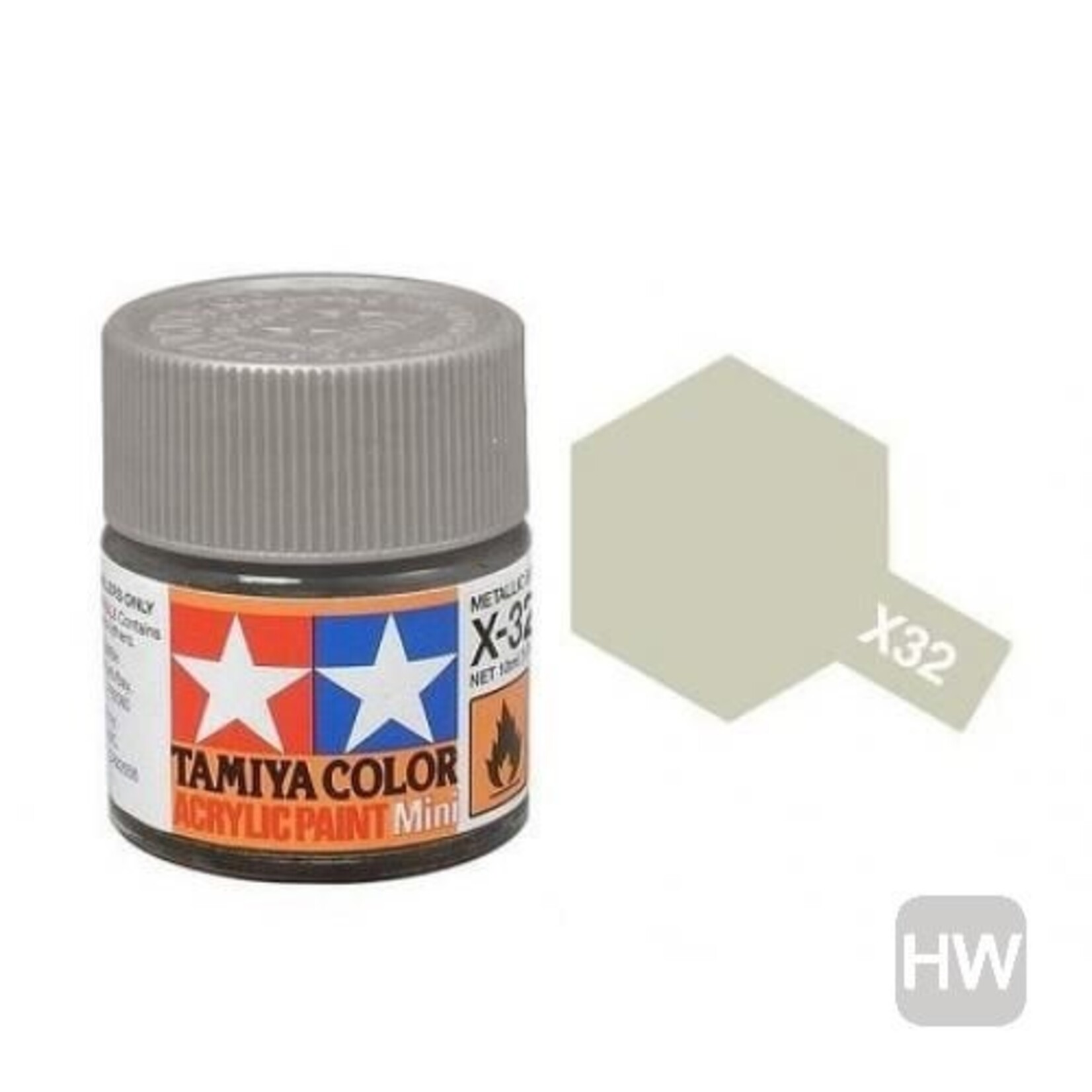 TAMIYA TAMIYA ACRYLIC X-32 METALLIC TITANIUM SILVER