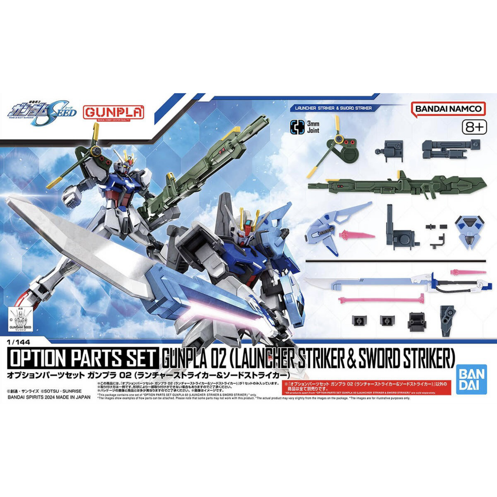 BANDAI OPTION PARTS SET GUNPLA 02 (LAUNCHER STRIKER & SWORD STRIKER)