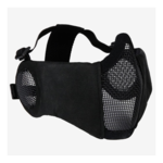 KROUSIS KROUSIS CARBON STEEL HALF MASK W/ UPGRADED EAR PROTECTION BK (KRS-V2EP-BK)