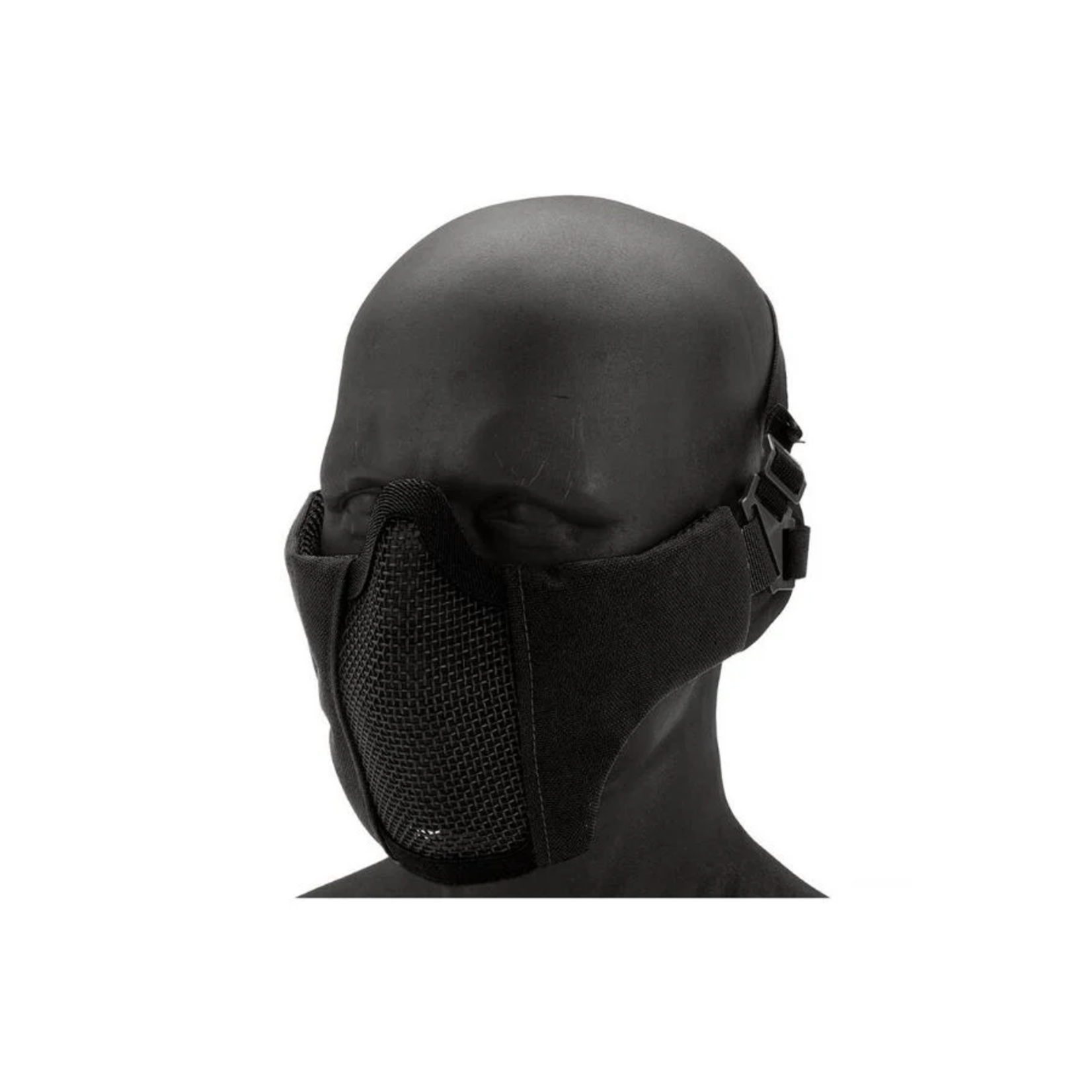 KROUSIS KROUSIS FACE PADDED CARBON STEEL HALF MESH MASK BLACK (KRS V10-BK)