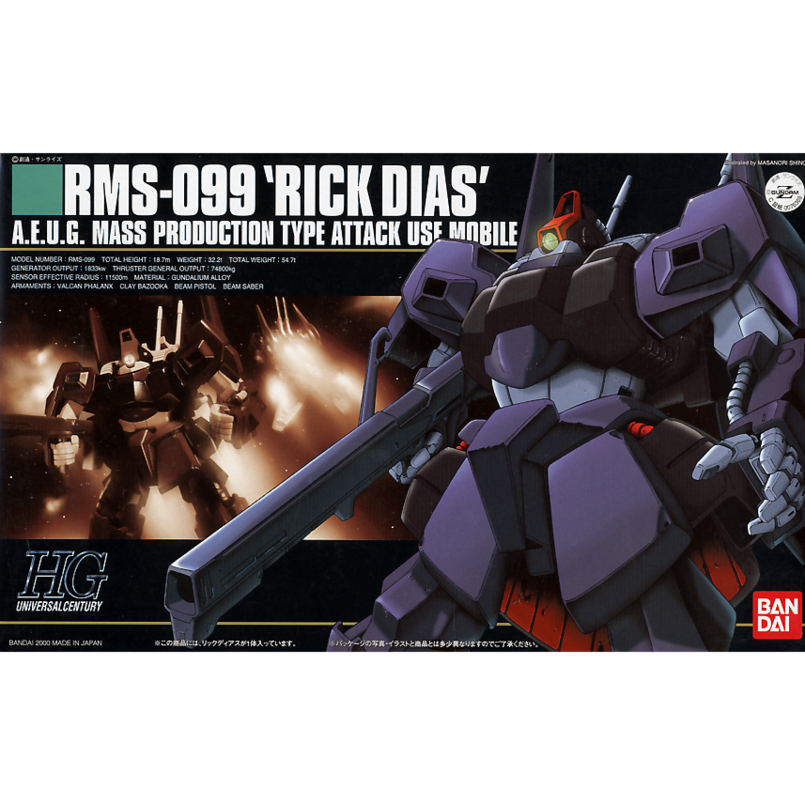 BANDAI HG UC #010 1/144 ZETA GUNDAM RMS-099 RICK DIAS GREY