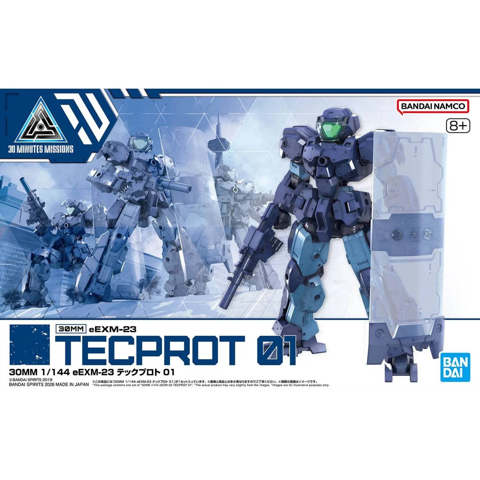BANDAI 30MM #75 1/144 EEXM-23 TECPROT 01 BLUE