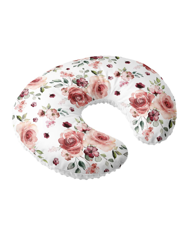 JLIKA Nursing pillow cover - Minky rose floral