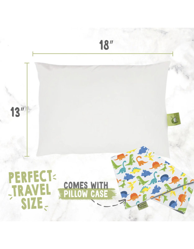 KeaBabies Pillow With Pillowcase - Happy Dino