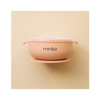 Minika Silicone bowl with lid - Blush