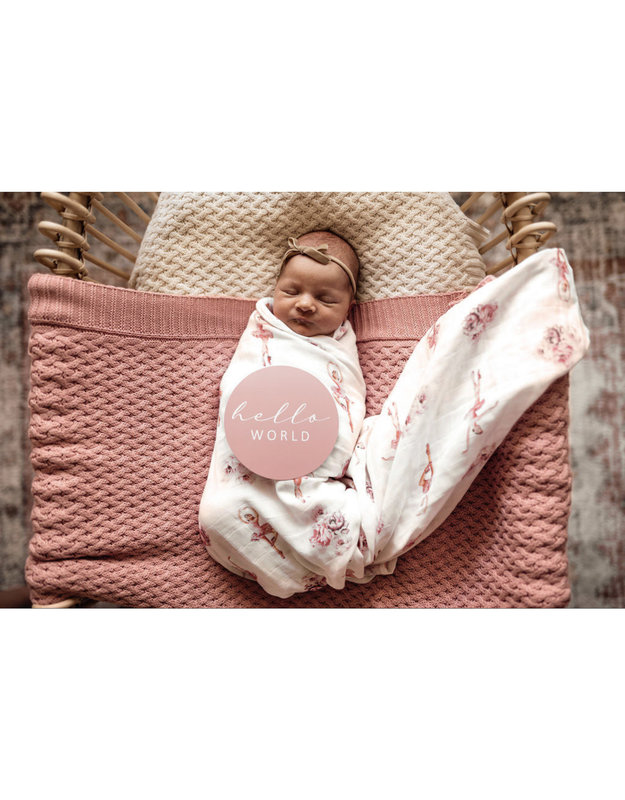 Snuggle Hunny Couverture pour bébé en tricot diamant - Rose