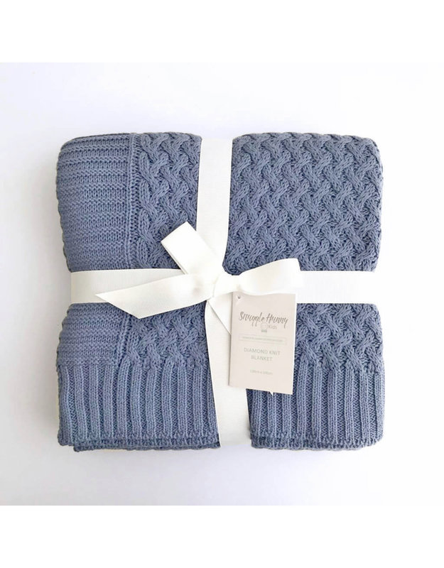 Snuggle Hunny, Diamond Knit Baby Blanket, Rosa - Hello & Co