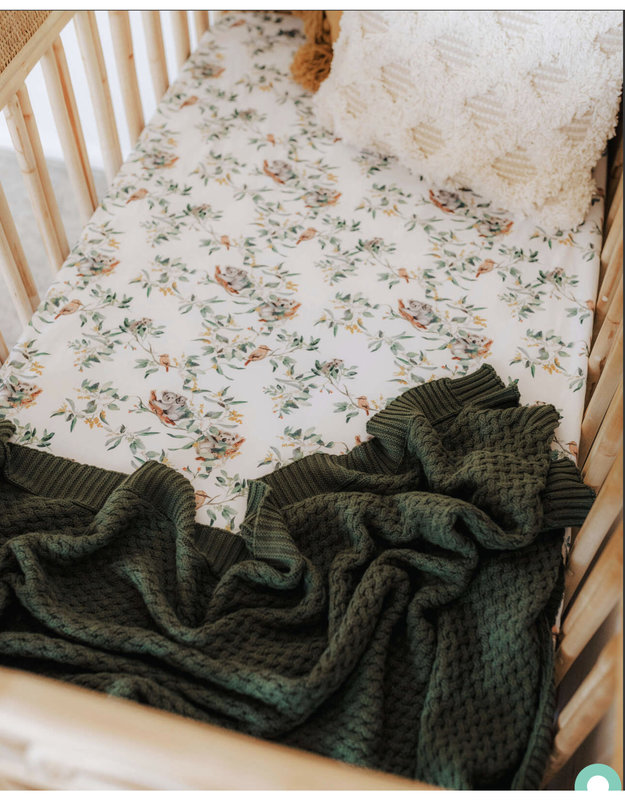 Snuggle Hunny  Diamond Knit Baby Blanket-Olive